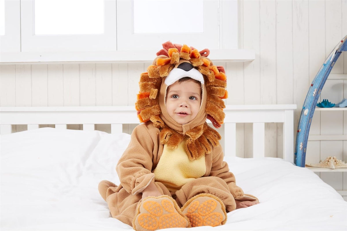 Halloween Lion Costume Toddler with Toy Zebra, Kids Lion Costume for Baby Halloween Dress up Party