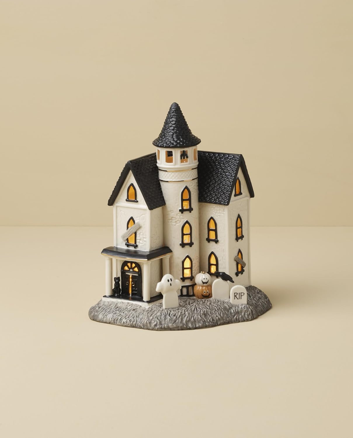 Vintage Halloween Light-Up Manor Figurine