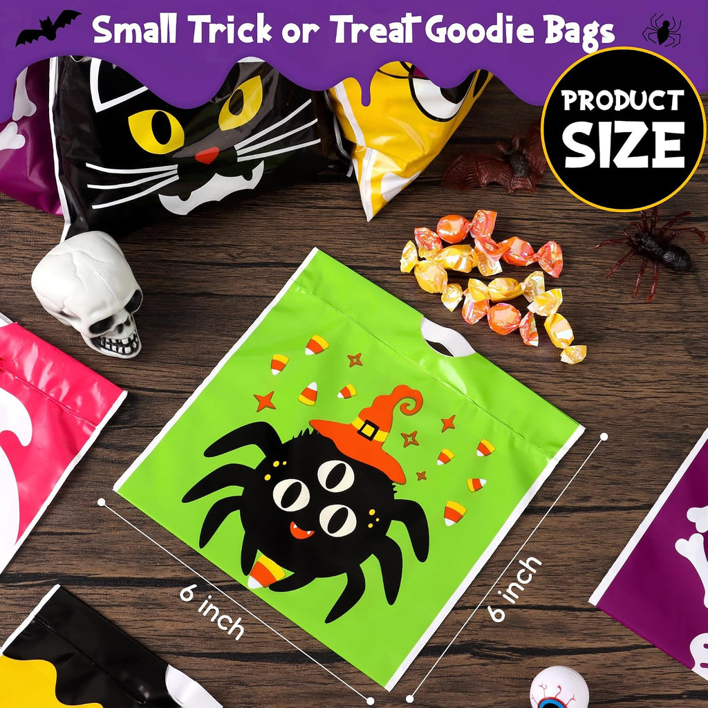 Halloween Drawstring Goodie Bags Bulk, 96 Pcs Mini 6X6 Inch